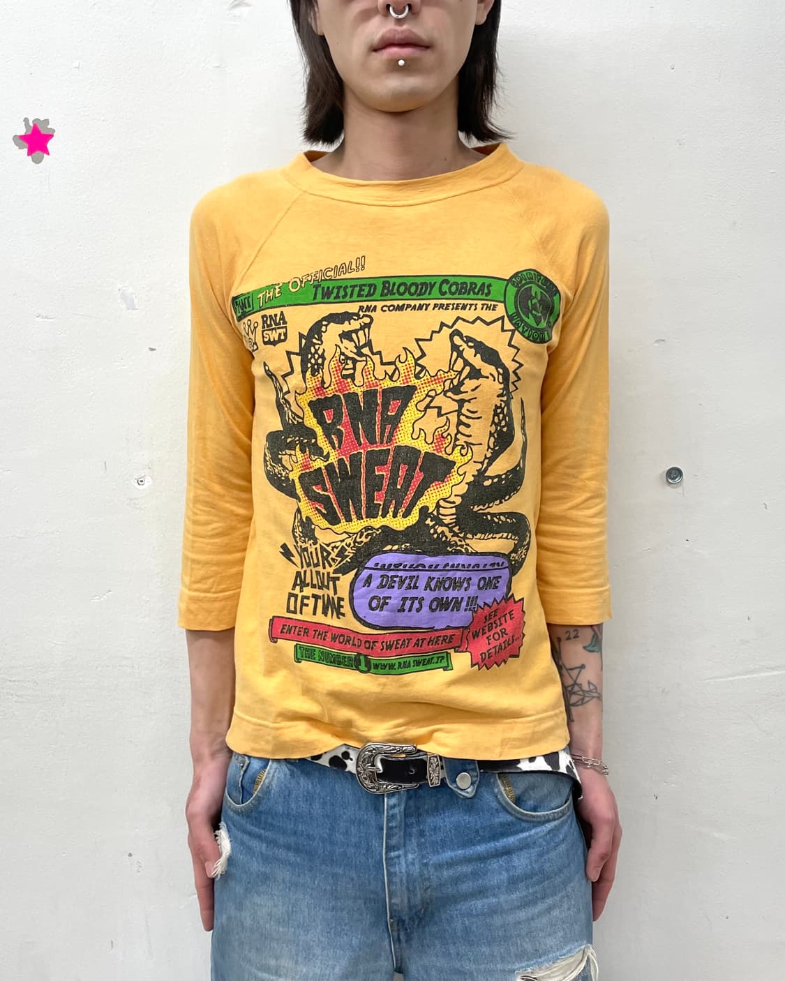 Cobra Cartoon Orange Half Sleeve  상품이미지1