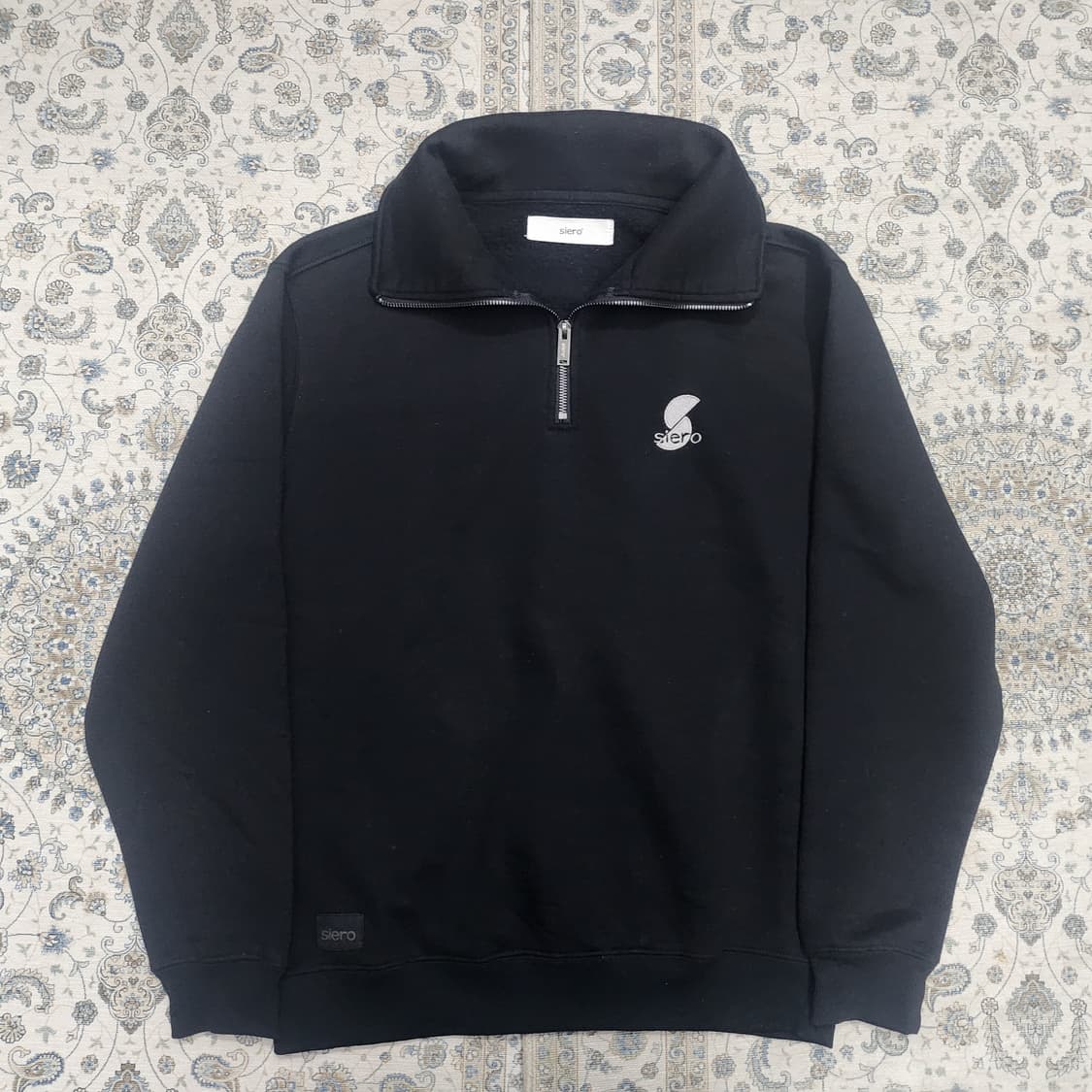 siero 씨에로 블랙 하프넥 기모 맨투맨 M 상품이미지2