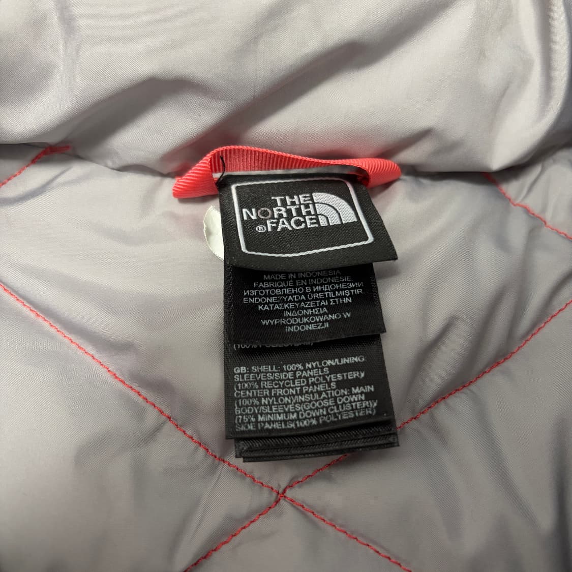 (W)노스페이스 550 다이아몬드 핑크 퀄팅 패딩 상품이미지3