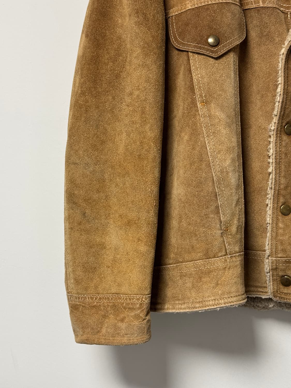 JC PENNEY 카우레더 쉐르파 자켓 빈티지 80s L 상품이미지4