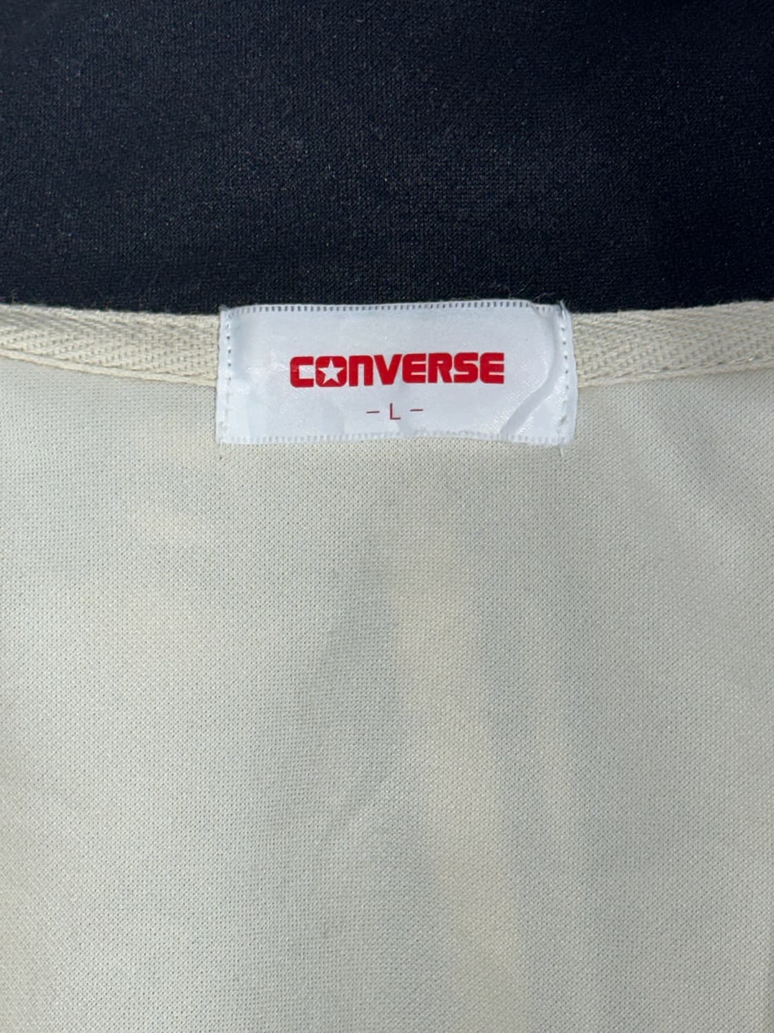 컨버스 일본판 아이보리 블랙 사이드 라인 트랙탑 져지 L 상품이미지7