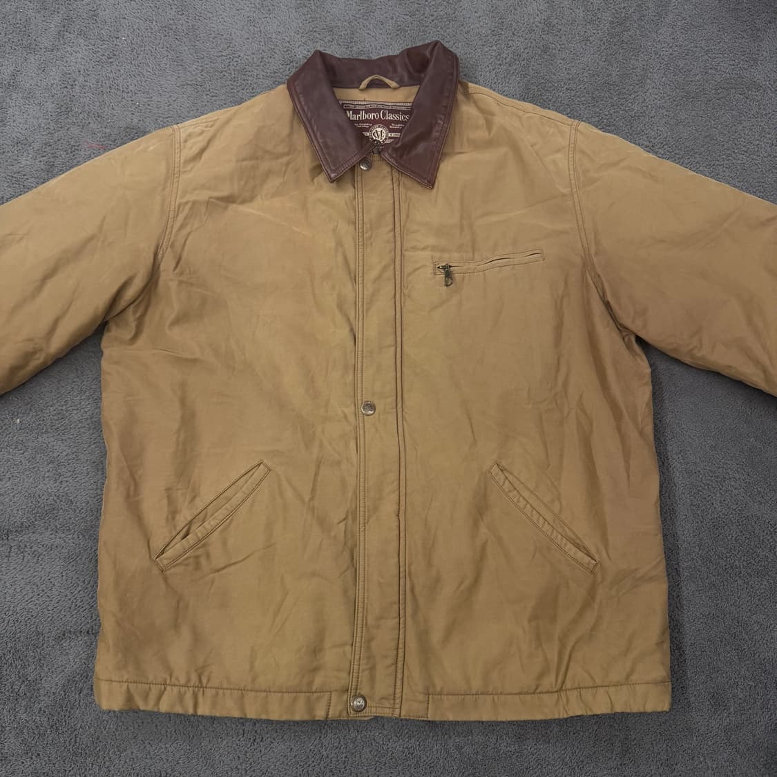 [ 정품/XL ] 말보로 클래식 빈티지 카라 레더 워크 자켓 상품이미지2