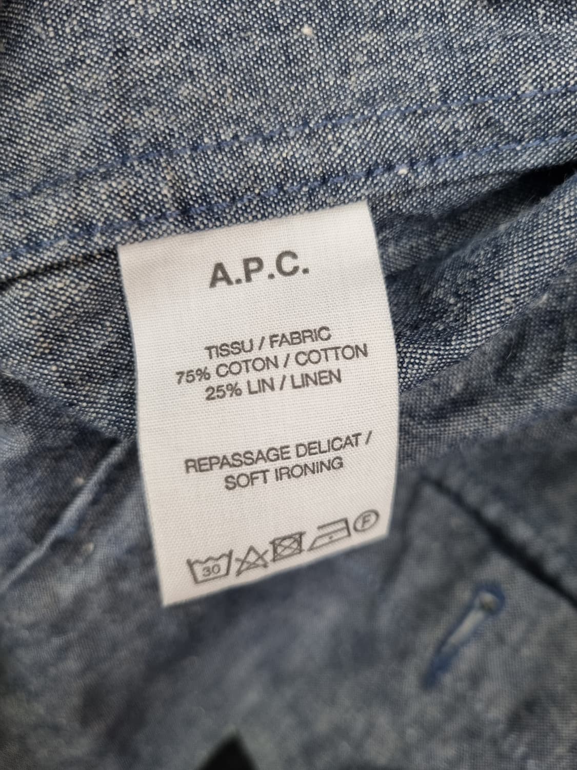 A.P.C 아페쎄 샴브레이 헤링턴 자켓 상품이미지4