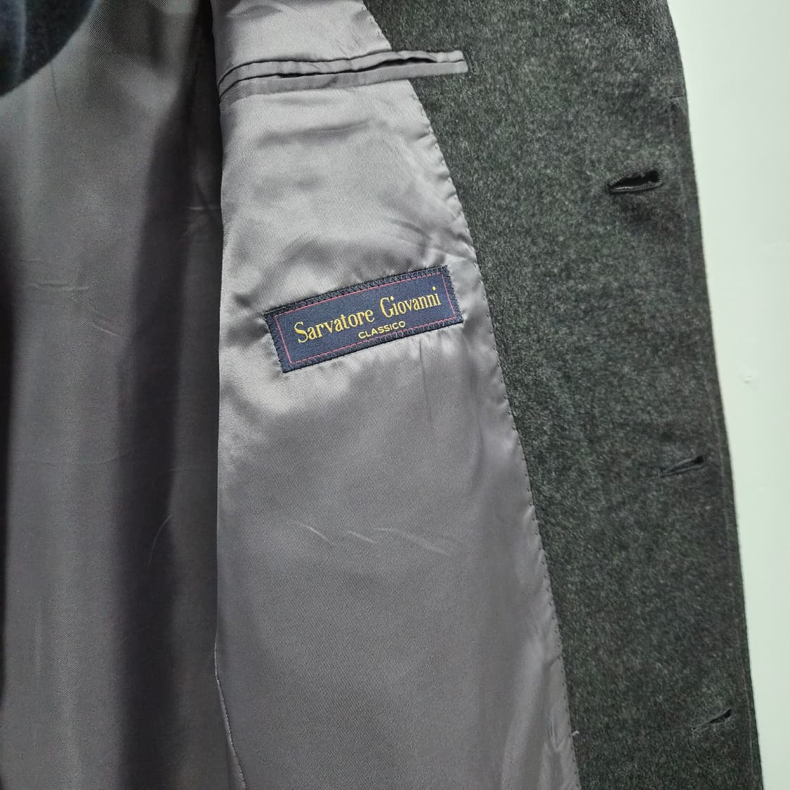  캐시미어 100% 기본 블랙 코트 남녀공용 M 상품이미지3