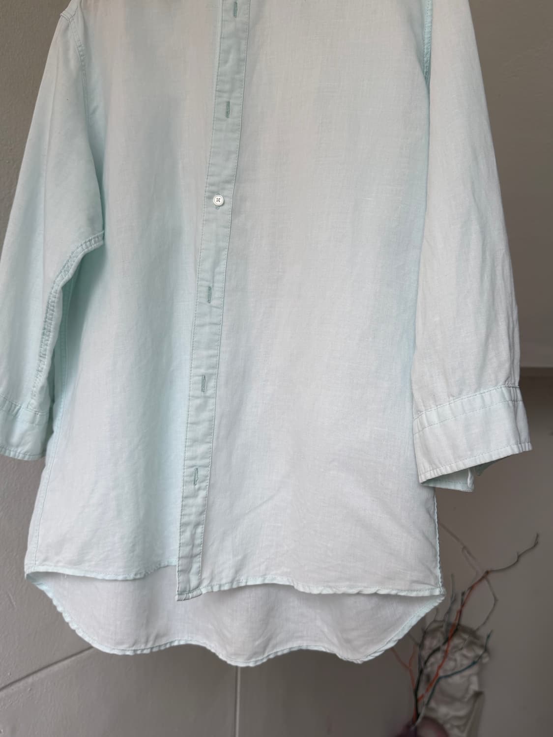 쿨민트 9부 리넨 셔츠 상품이미지3