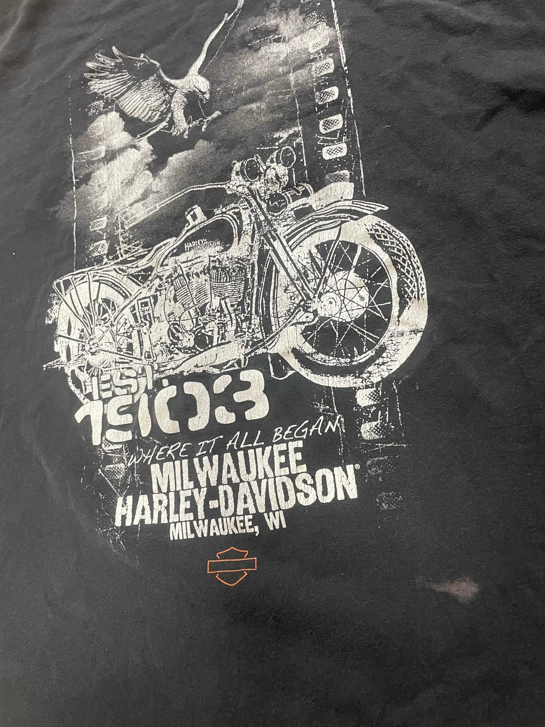 빈티지 할리 데이비슨 티셔츠 상품이미지5