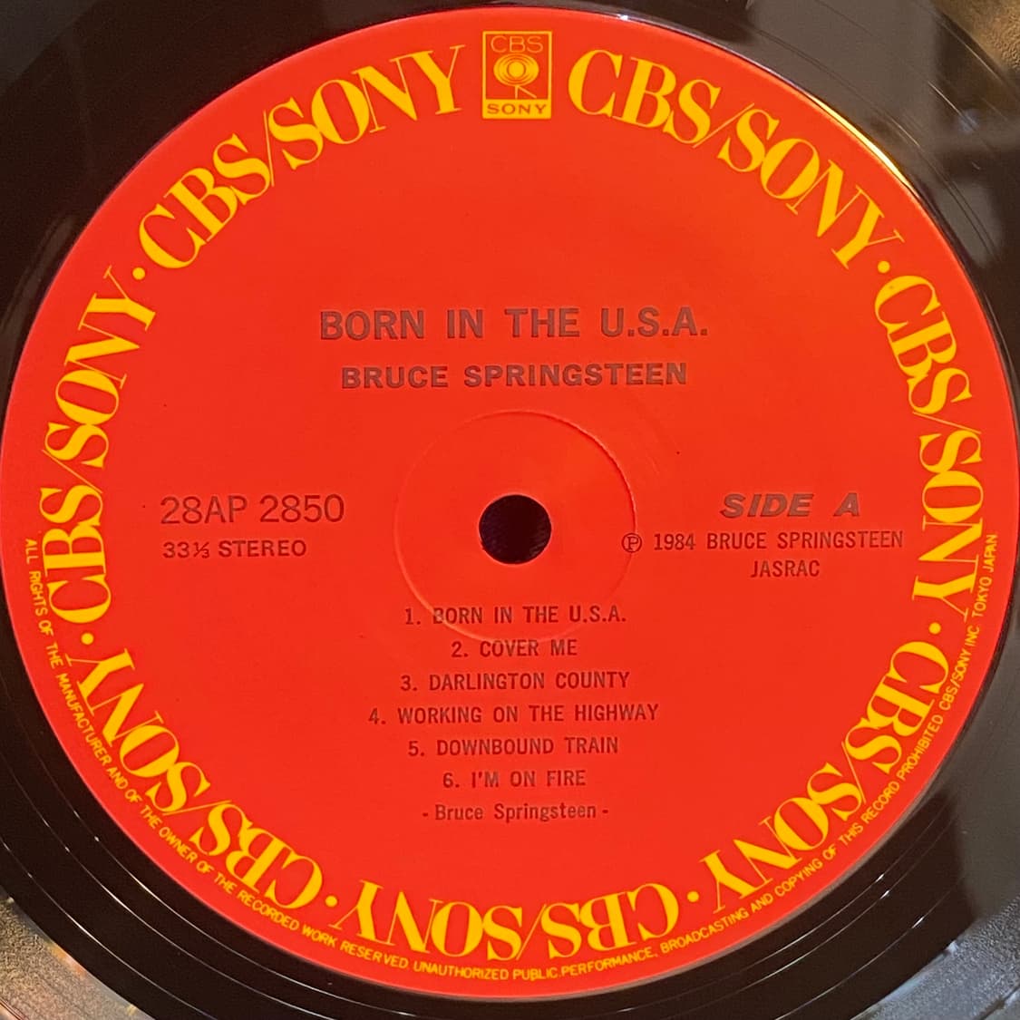 (LP) Bruce Springsteen -Born In The USA 상품이미지4