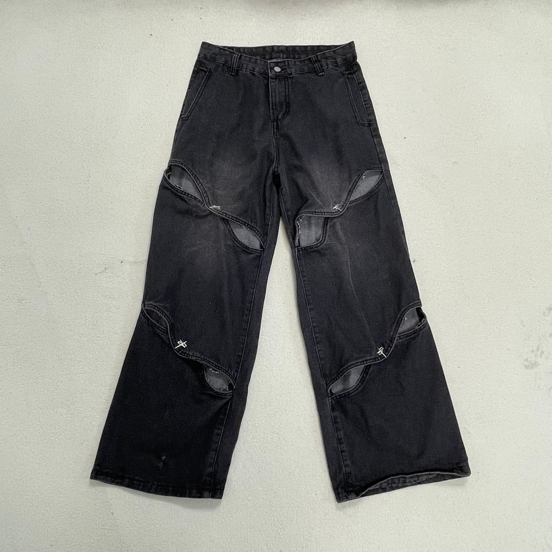 Vintage black washed denim pants 상품이미지3