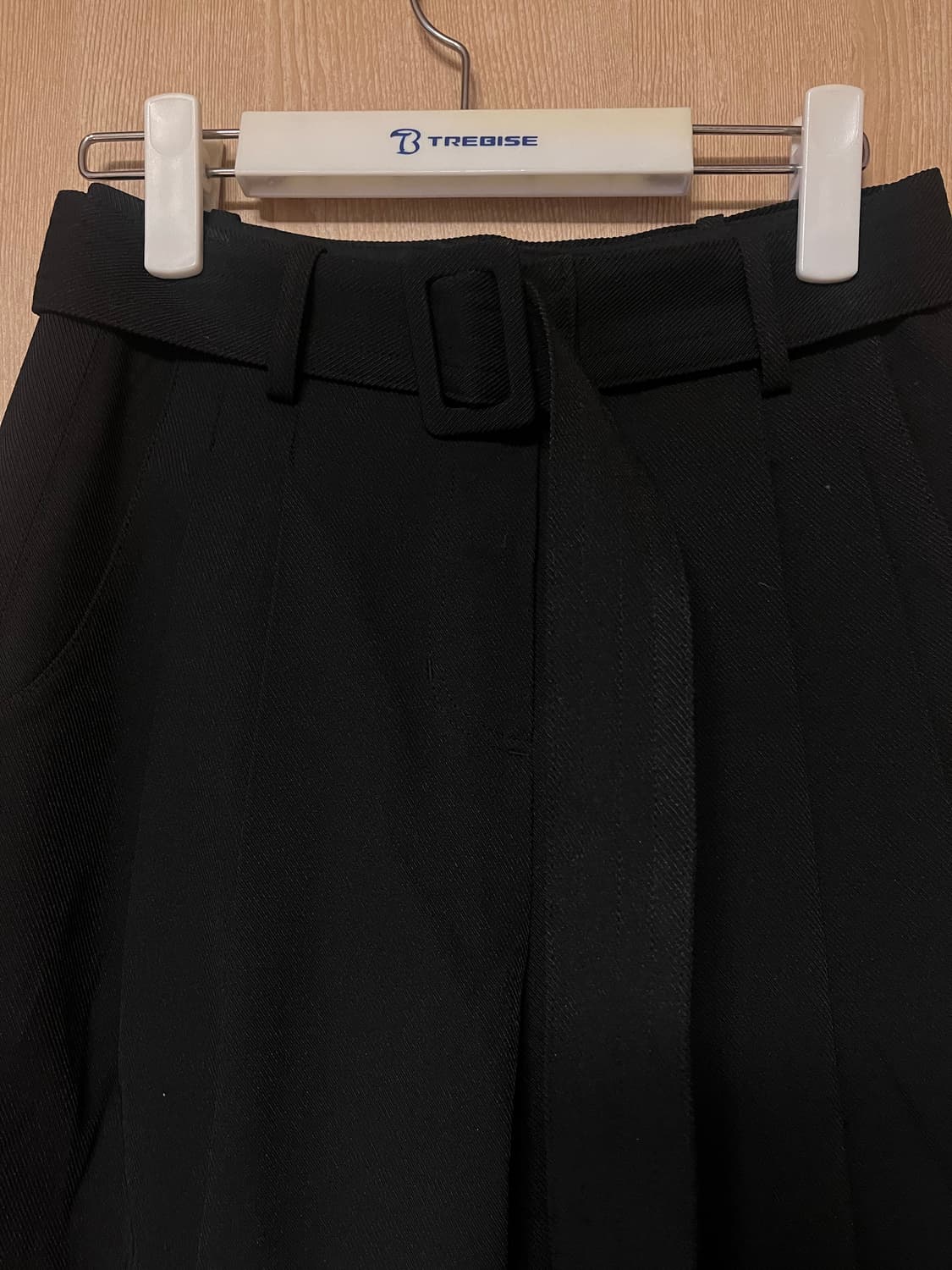 GED 게드 벨티드 핀턱 팬츠 블랙 s 상품이미지3