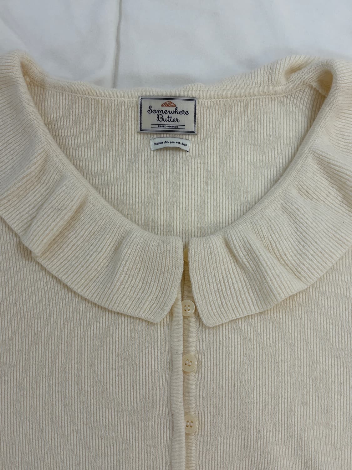 썸웨어버터 러플 리본 캐시미어 가디건 상품이미지4