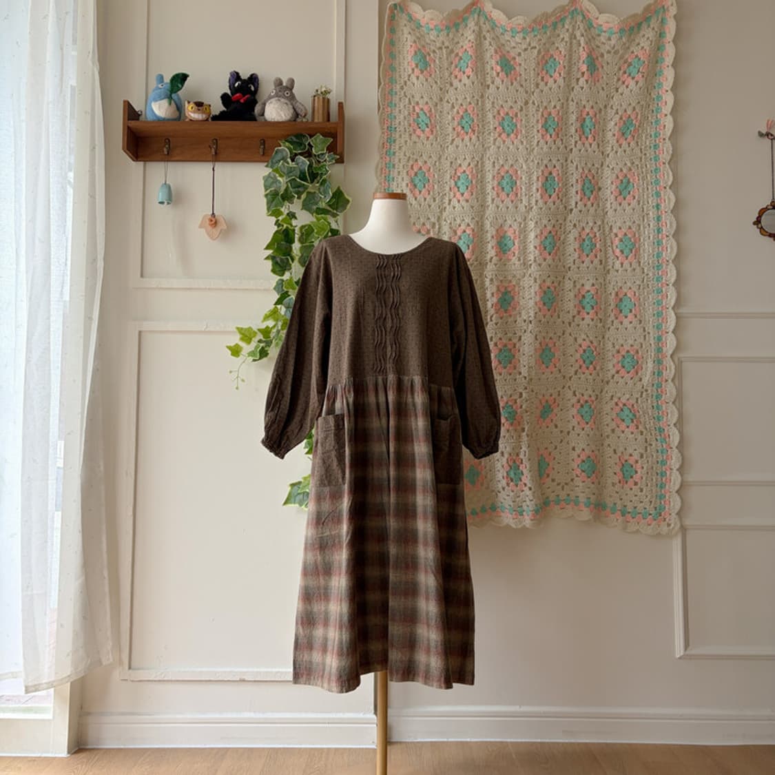 셀니빈티지 모리걸 코디세트 에이프런 원피스 사만사모스 티셔츠 상품이미지4