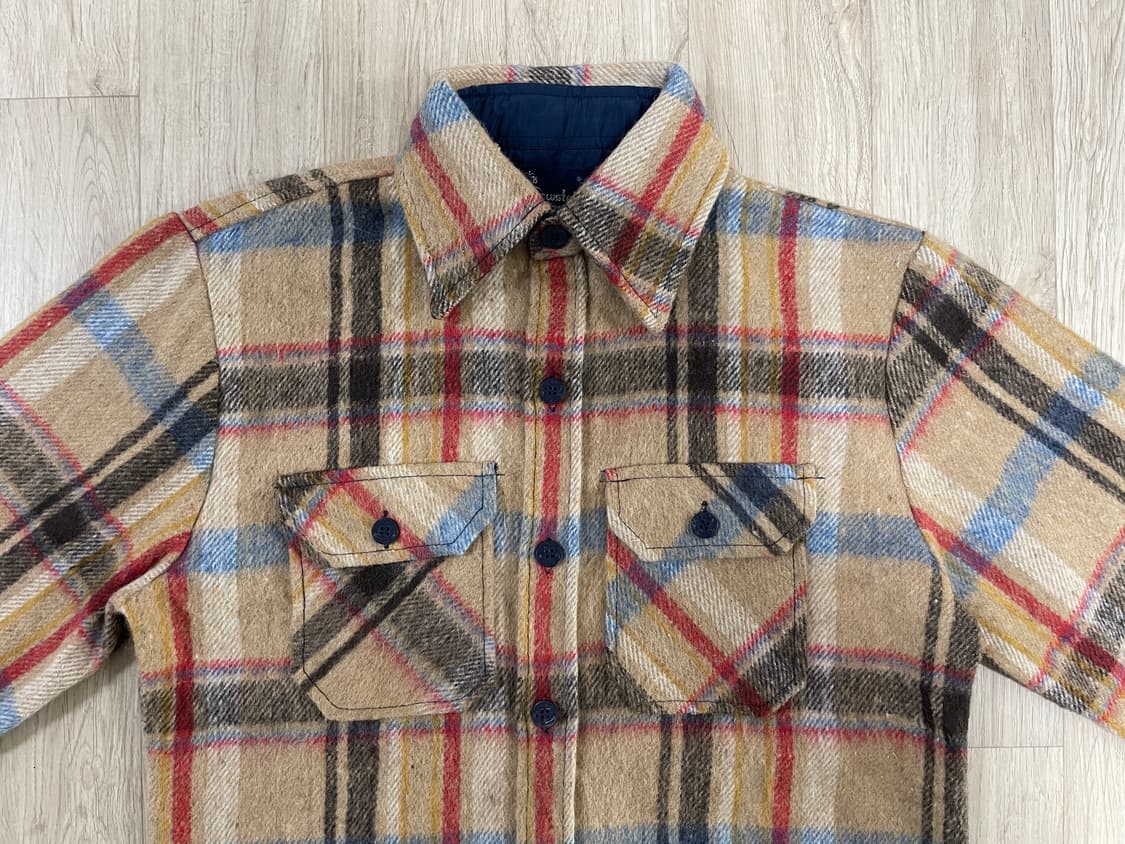 95) 70's Brewster 미군 체크 울 셔츠(RRL&LVC&폴로) 상품이미지4