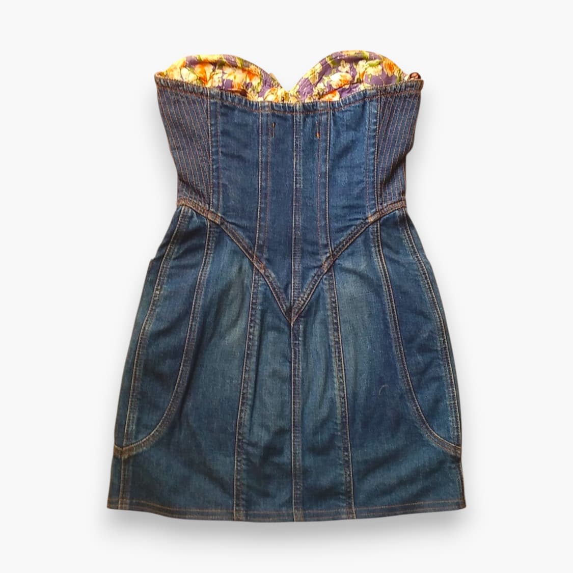Roberto Cavalli Crystal Denim Corset  상품이미지2