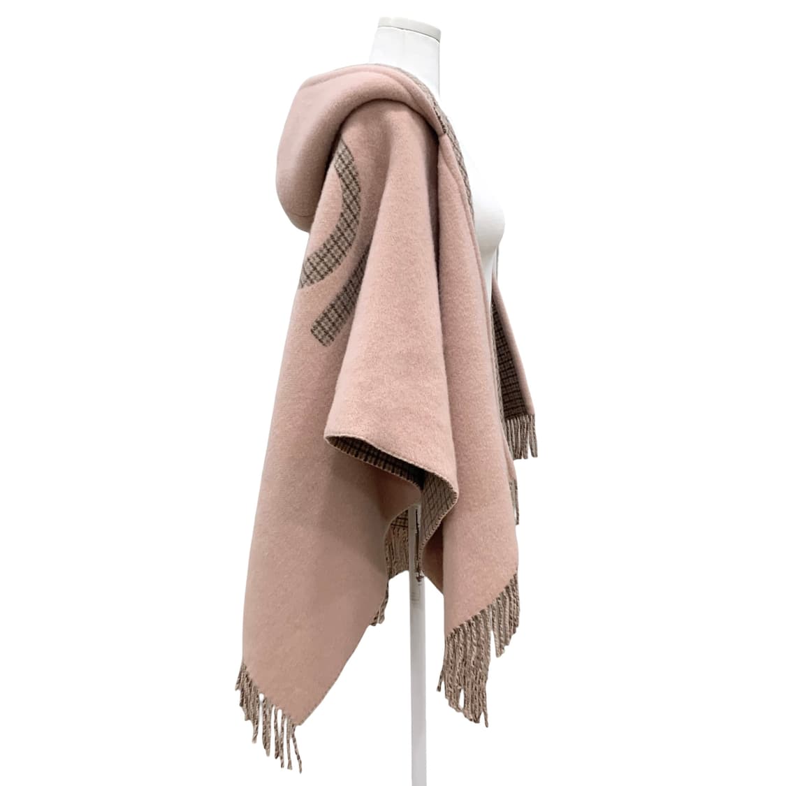 펜디 울 캐시미어 로고 판초 후디 케이프 코트 상품이미지3