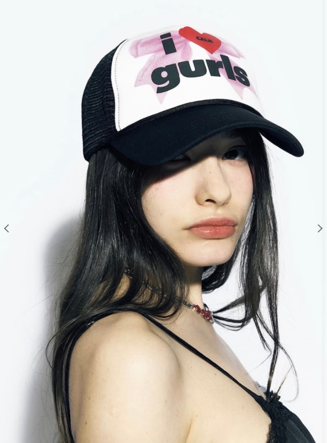 에즈이프캘리 모자/ribbon mesh cap black 상품이미지3