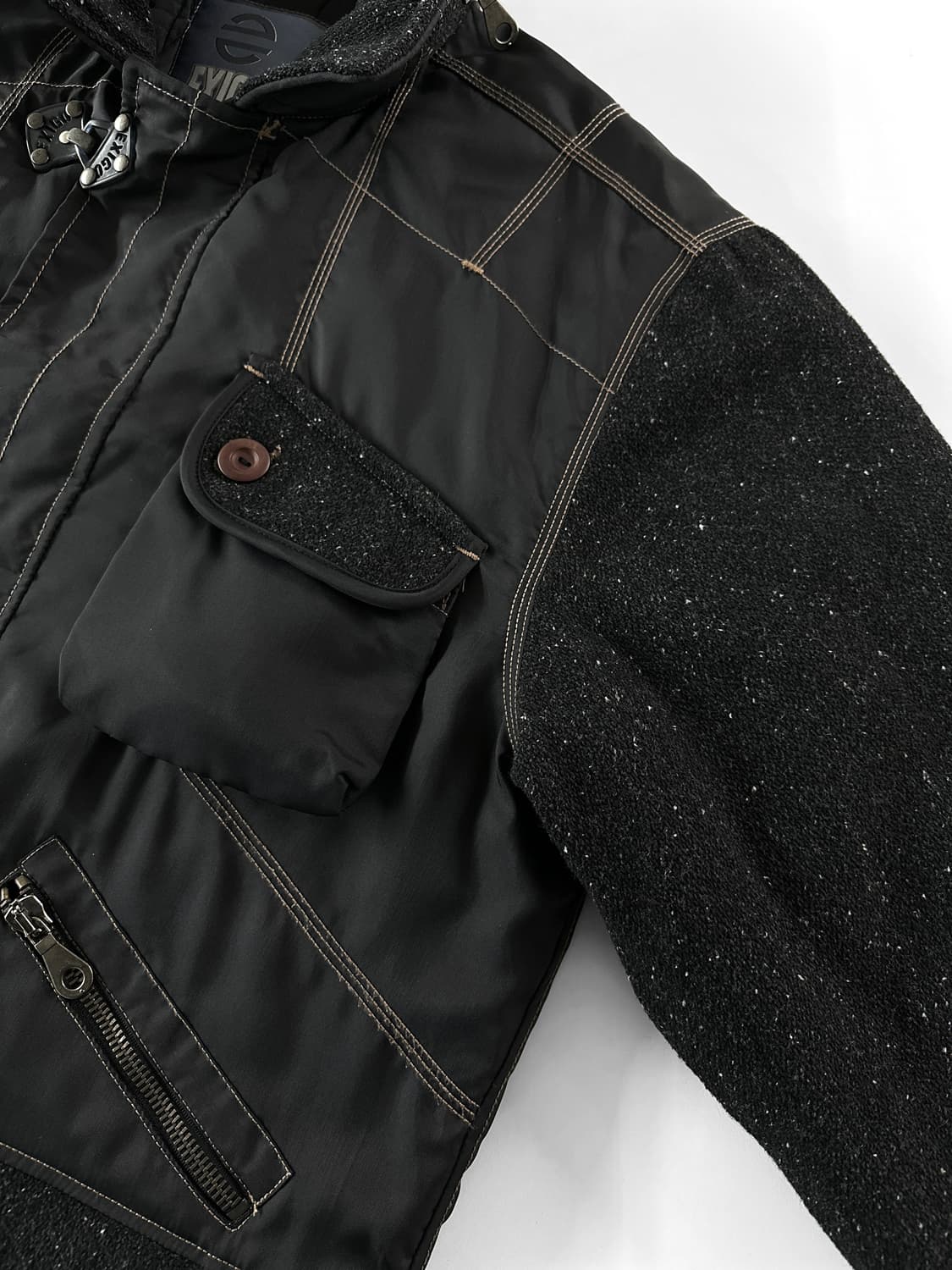 빈티지 EXIGO 테크니컬 울 믹스 자켓 상품이미지6