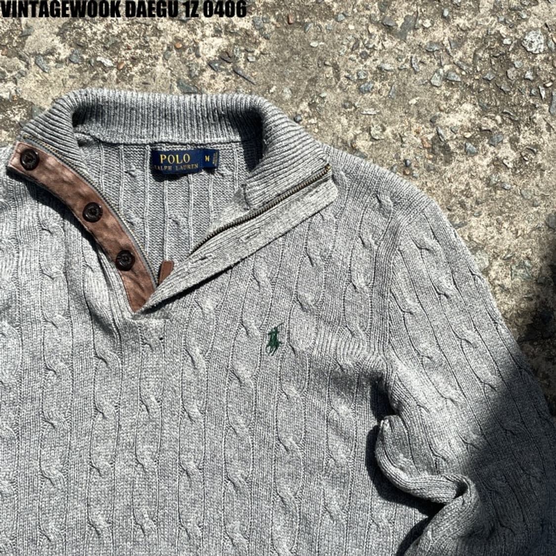 폴로 꽈배기 니트 L 상품이미지2