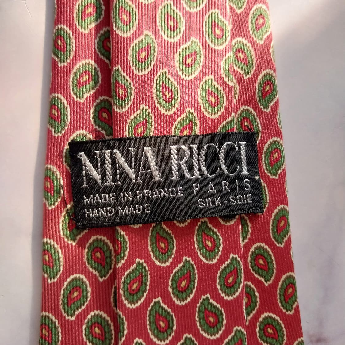 니나리치 실크 레드 페이즐리 넥타이 9cm A+등급 K1315
 상품이미지10