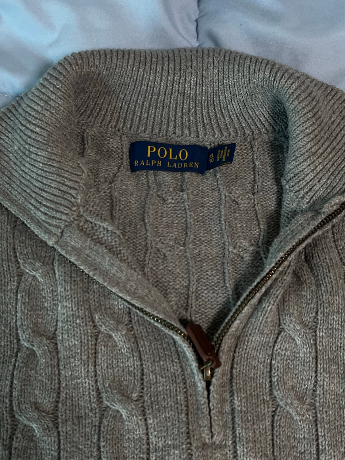 폴로 하프집업 반집업 꽈배기 케이블 니트 스웨터 xl 팔아요 상품이미지3