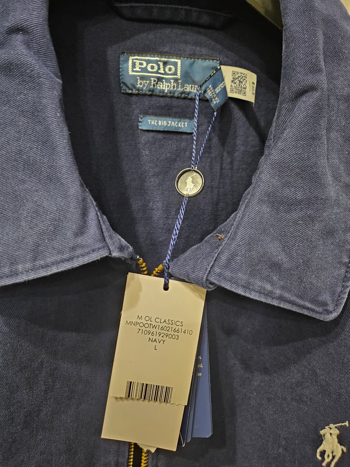 폴로 랄프로렌 남성 빅자켓 네이비 L 새상품 상품이미지5
