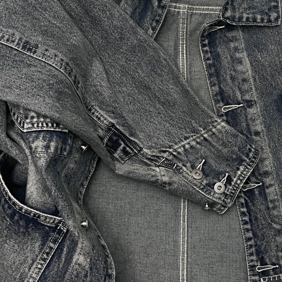 BIRTHDAY 패치워크 데님 자켓 XL (105) 상품이미지5