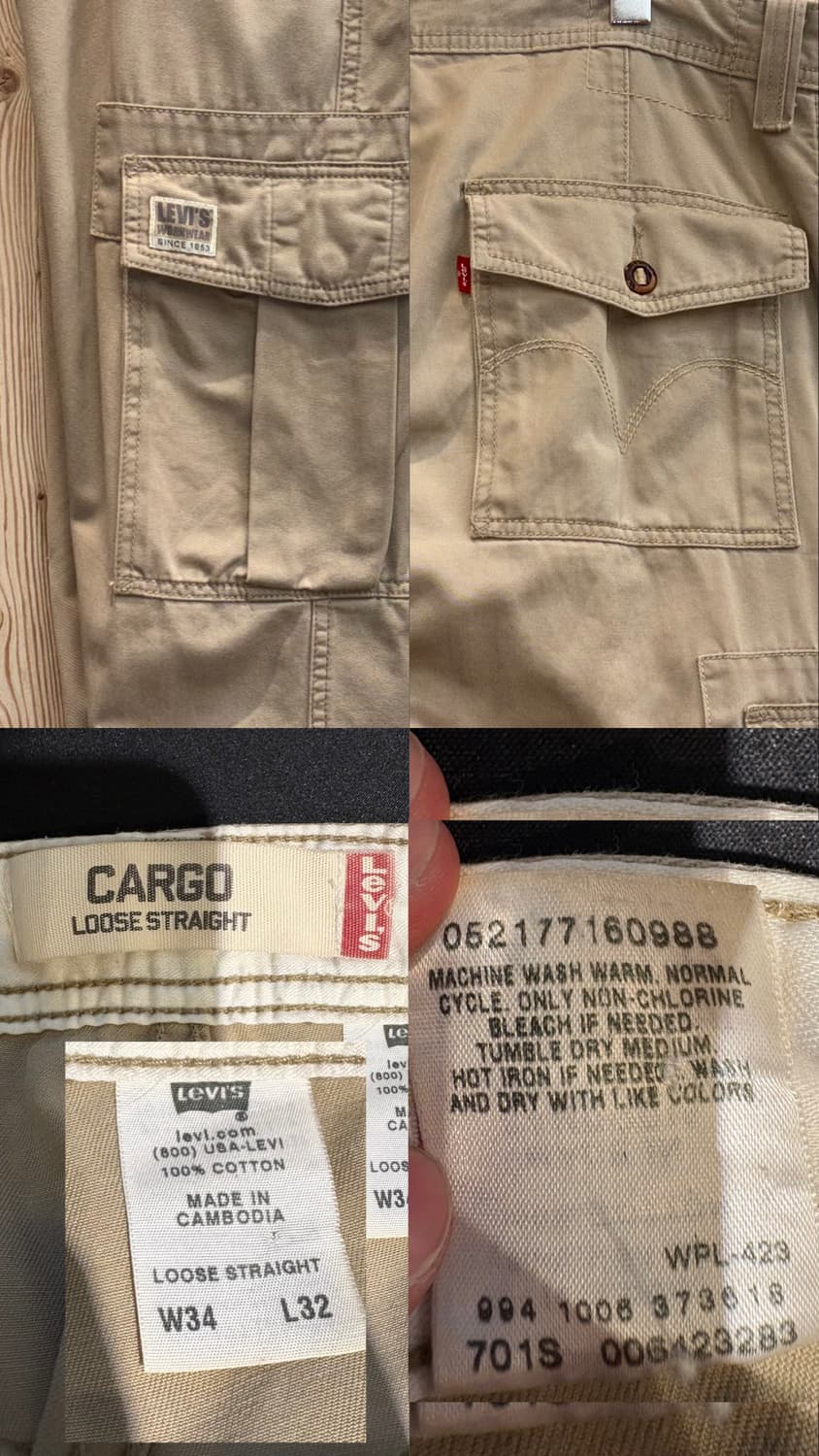 리바이스 스테이 루즈 카고 팬츠 상품이미지10