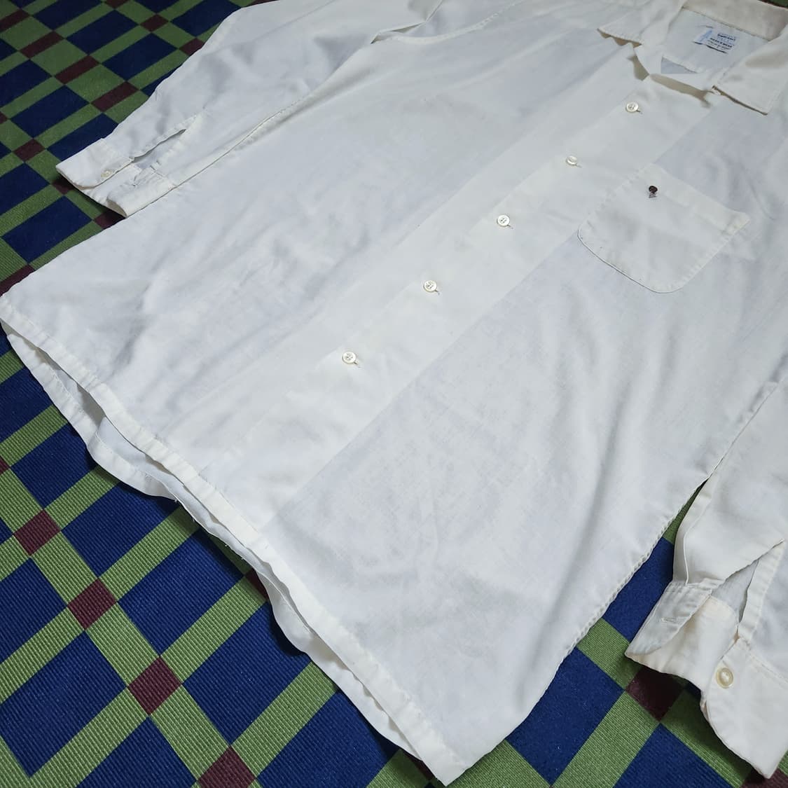 60s JC Penney 타운크래프트 오픈카라 셔츠(USAmade) 상품이미지3
