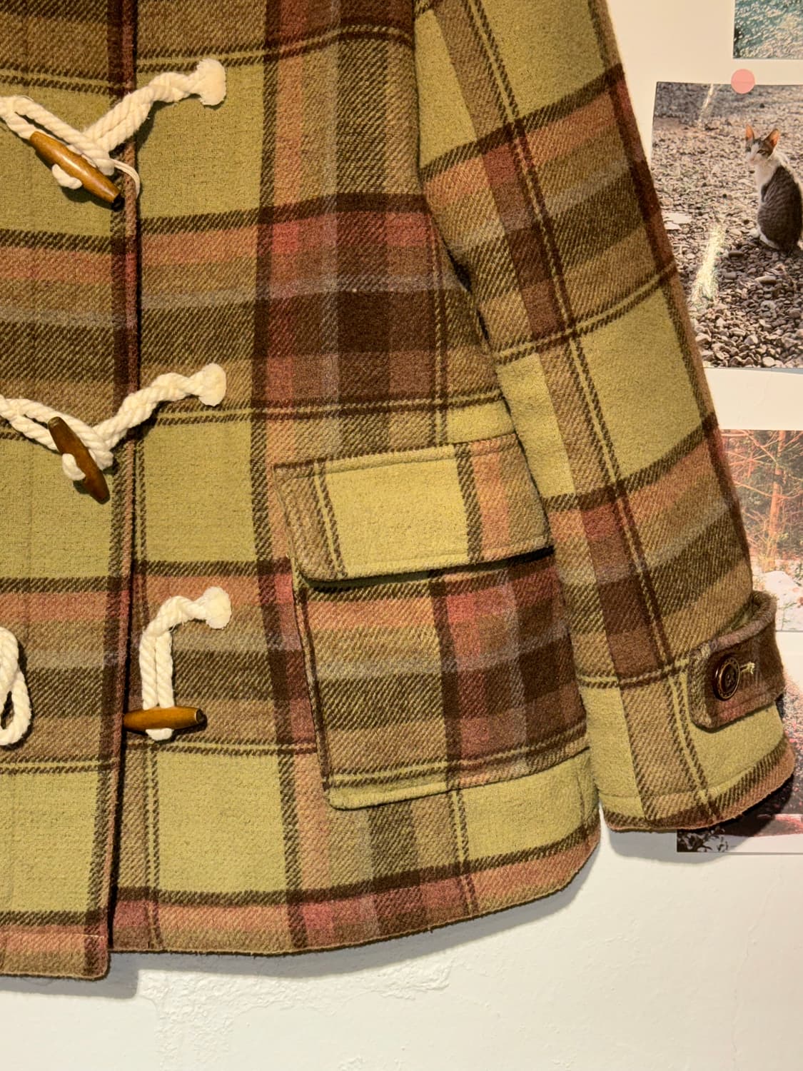 체크 더플 후드 자켓 상품이미지4