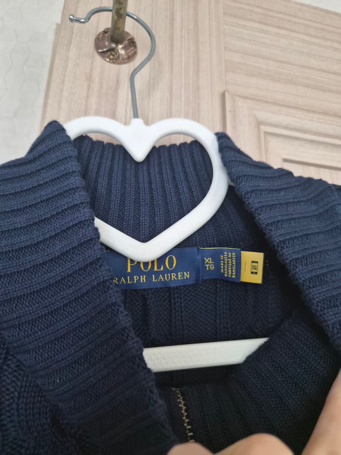폴로 랄프로렌 네이비 꽈배기 니트 집업 상품이미지3