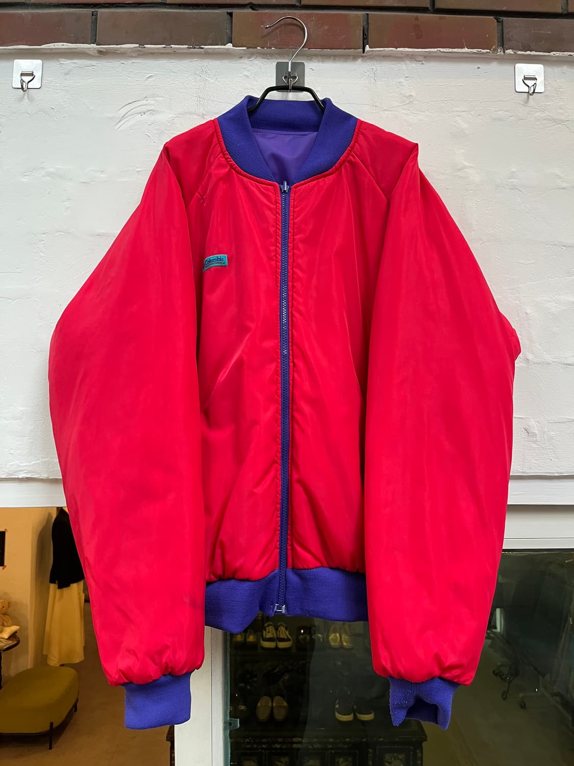 Columbia 90s 리버서블 패딩 봄버 재킷 XL 상품이미지6