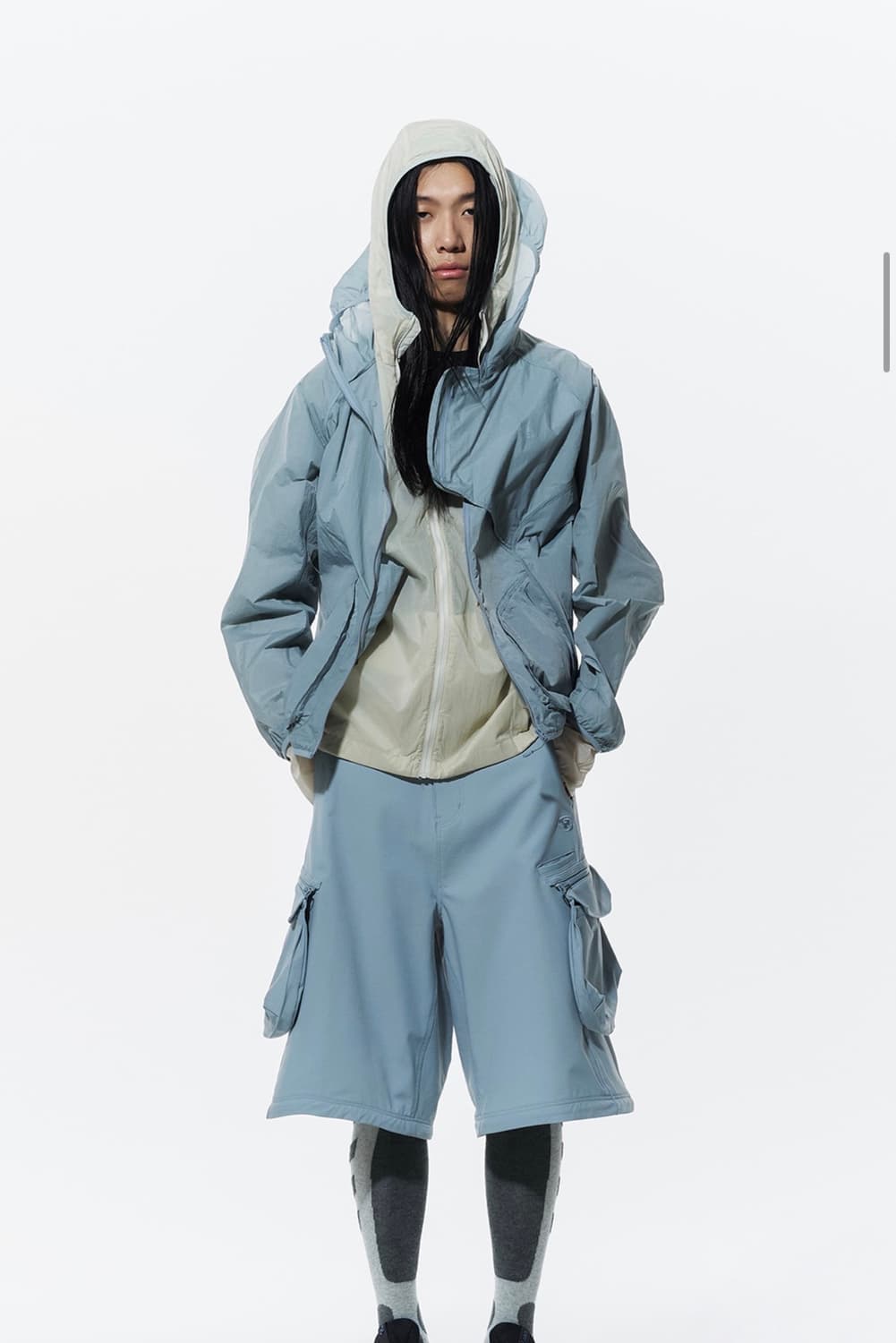 산산기어 쓰리디 포켓 자켓 스카이 블루 - 24SS 상품이미지1