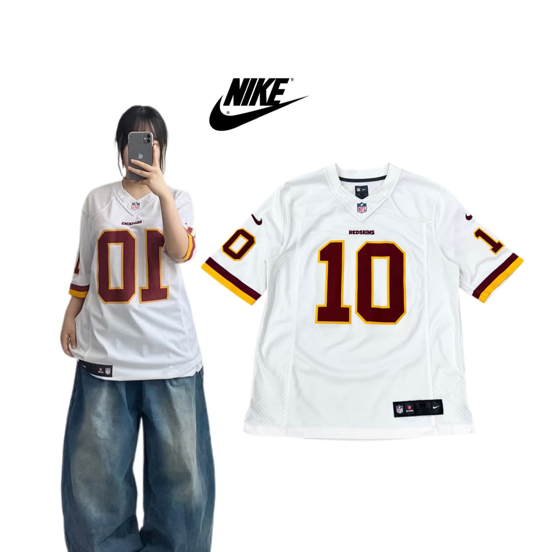 나이키 X NFL 90s 레드스킨스 블록코어 유니폼 져지 상품이미지1