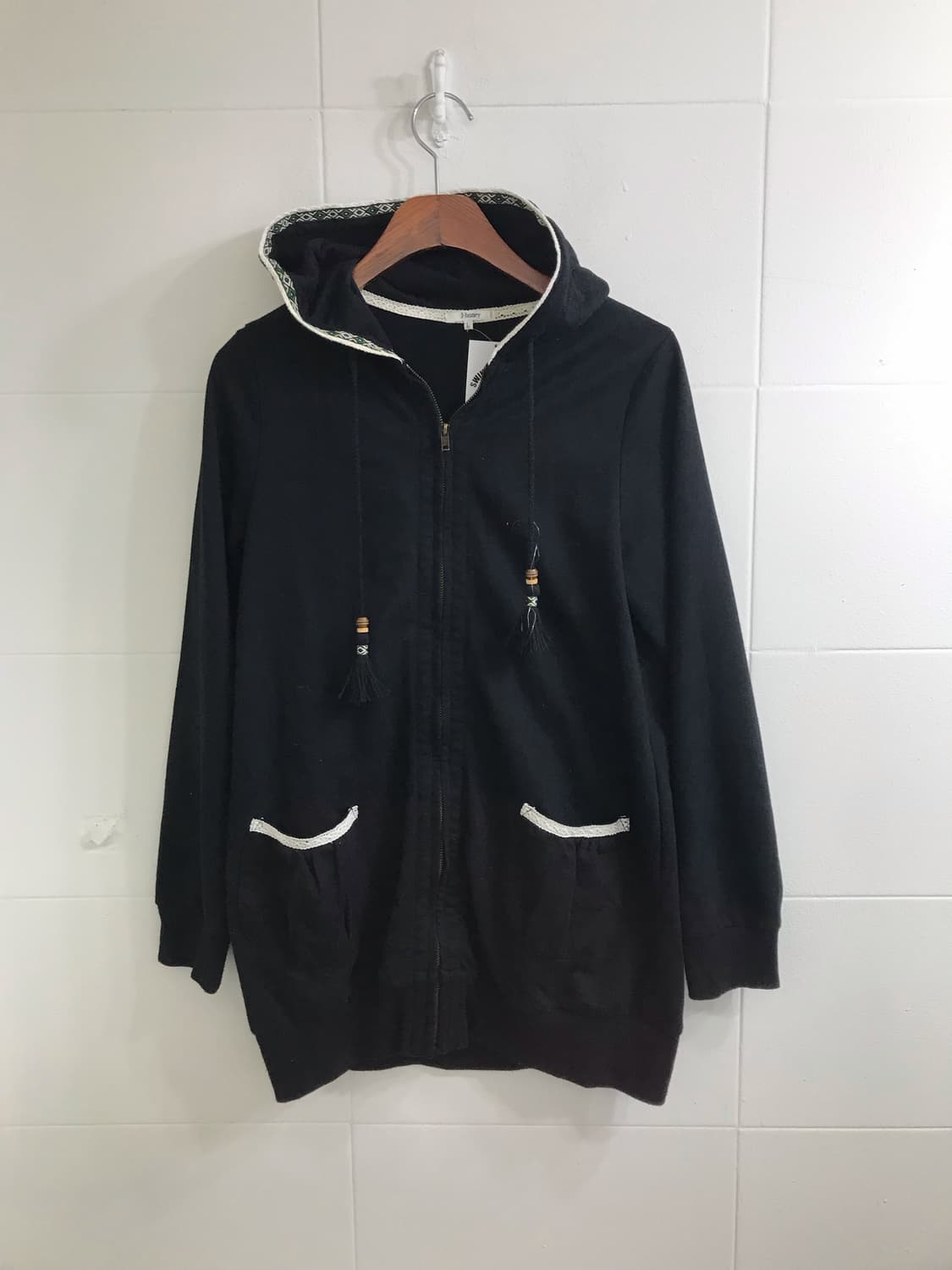 무채색 블랙 도트 너드 니혼진 모리 코디세트 상품이미지3