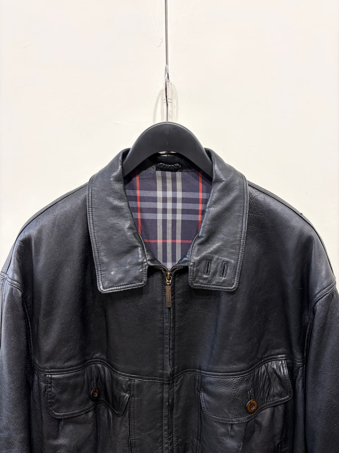 90's 버버리 램스킨 G-9 바라쿠타 레더 자켓 상품이미지2