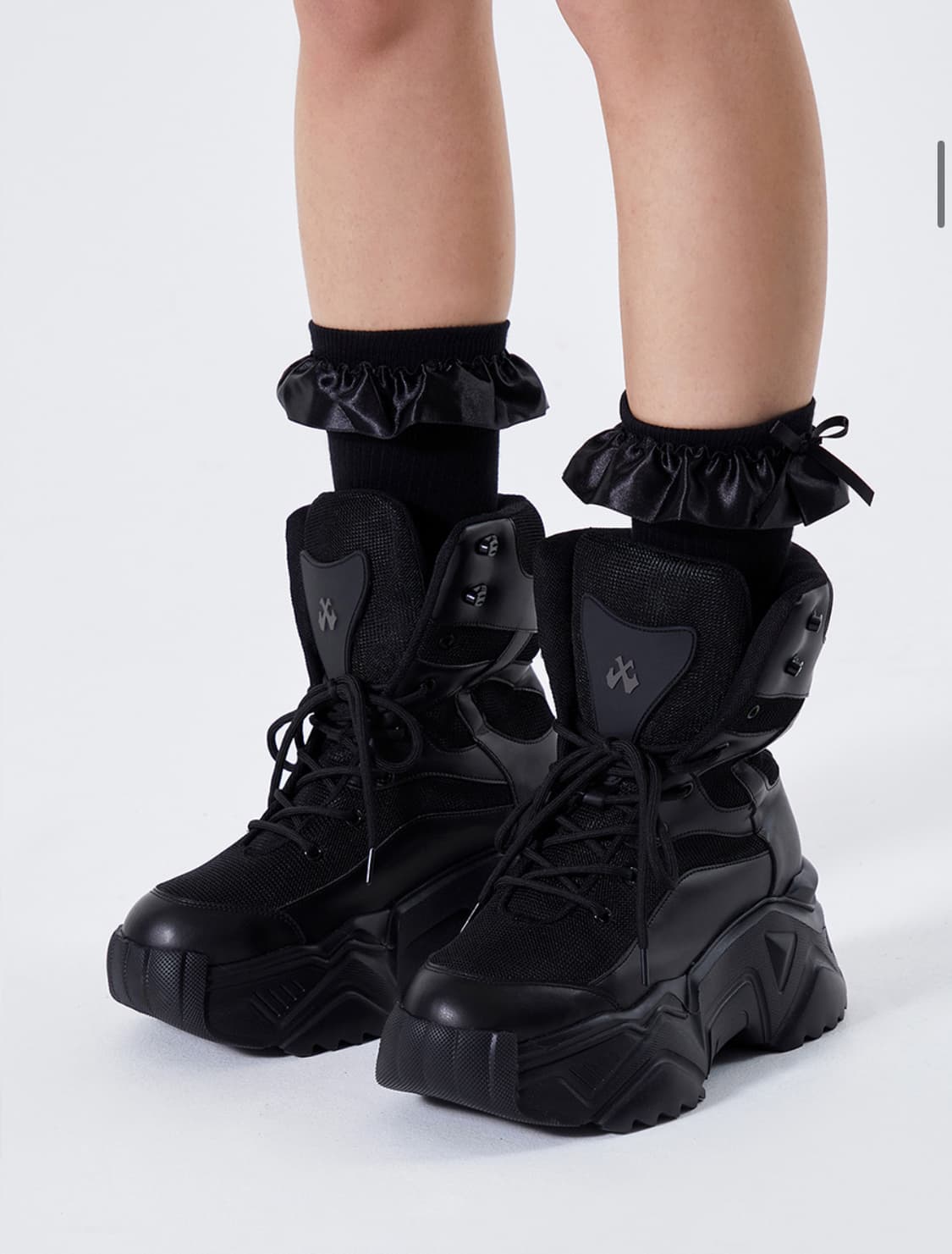 yeel 플랫폼 부츠 스니커즈 블랙 상품이미지1