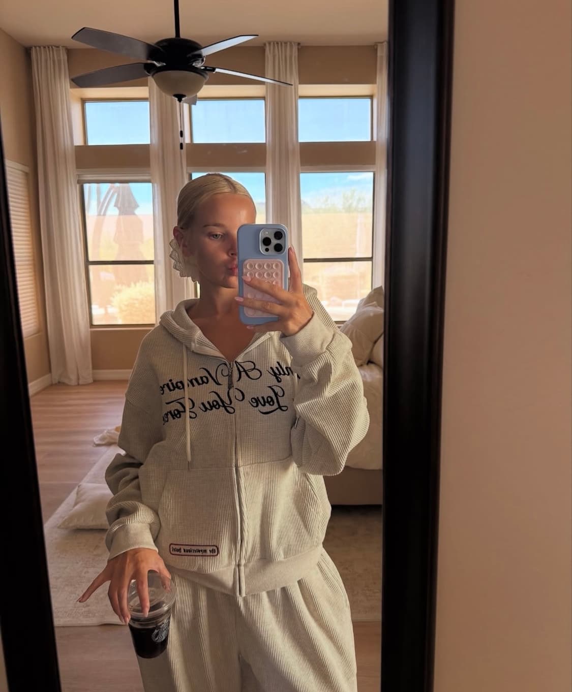 더미스테리어스호텔 와플 셋업 (아일릿 착용) 상품이미지2