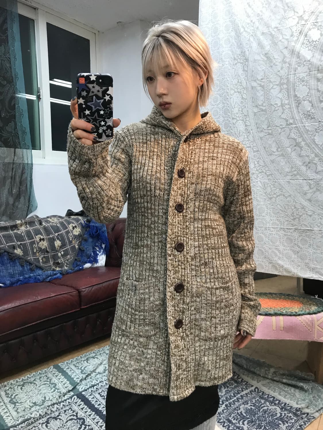 빈티지 여성 롱 니트 가디건  상품이미지2