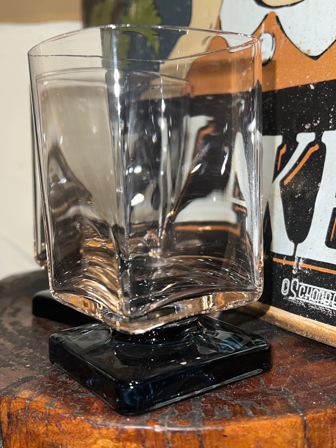 70s Disaronno Pink&Blue bar Glass 상품이미지5