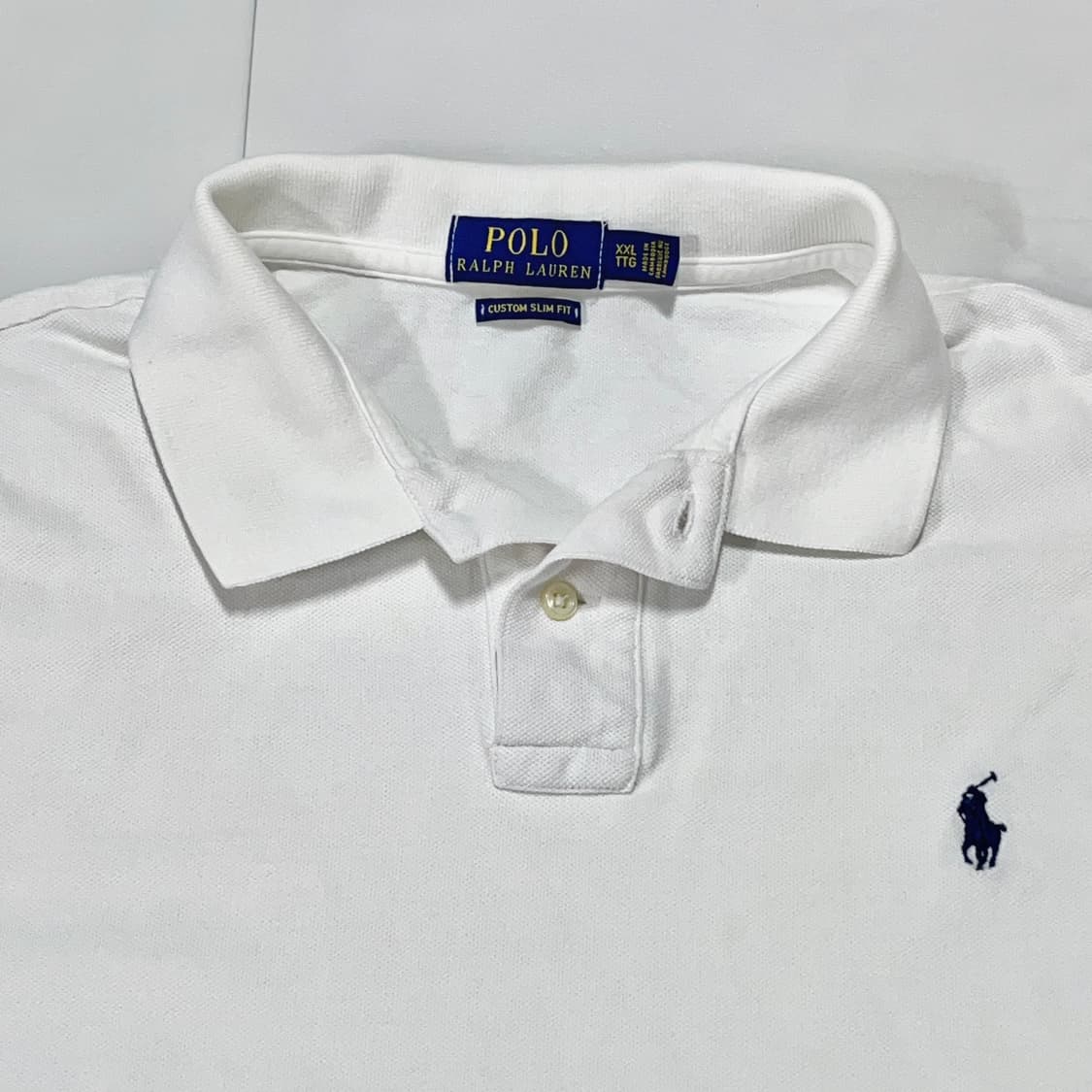 [정품] 폴로 화이트 / 네이비포니 반팔 카라티 [ XXL ] 상품이미지3