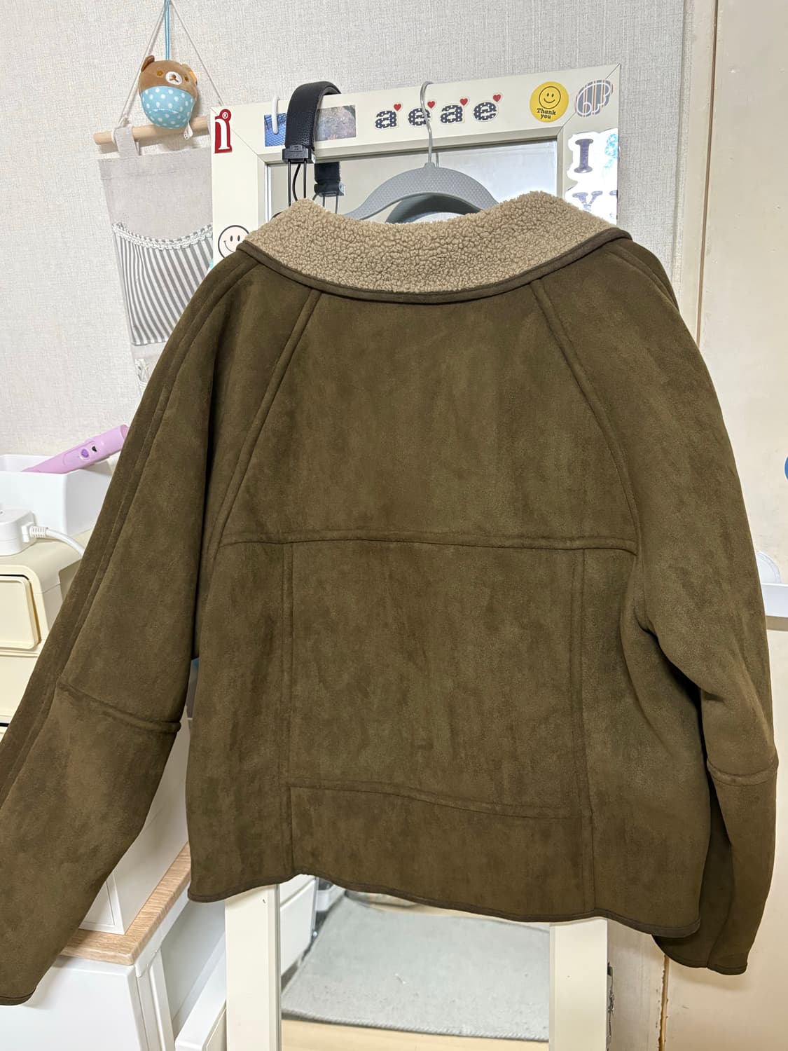 파르티멘토 우먼 스웨이드 시어링 코트 브라운 상품이미지2