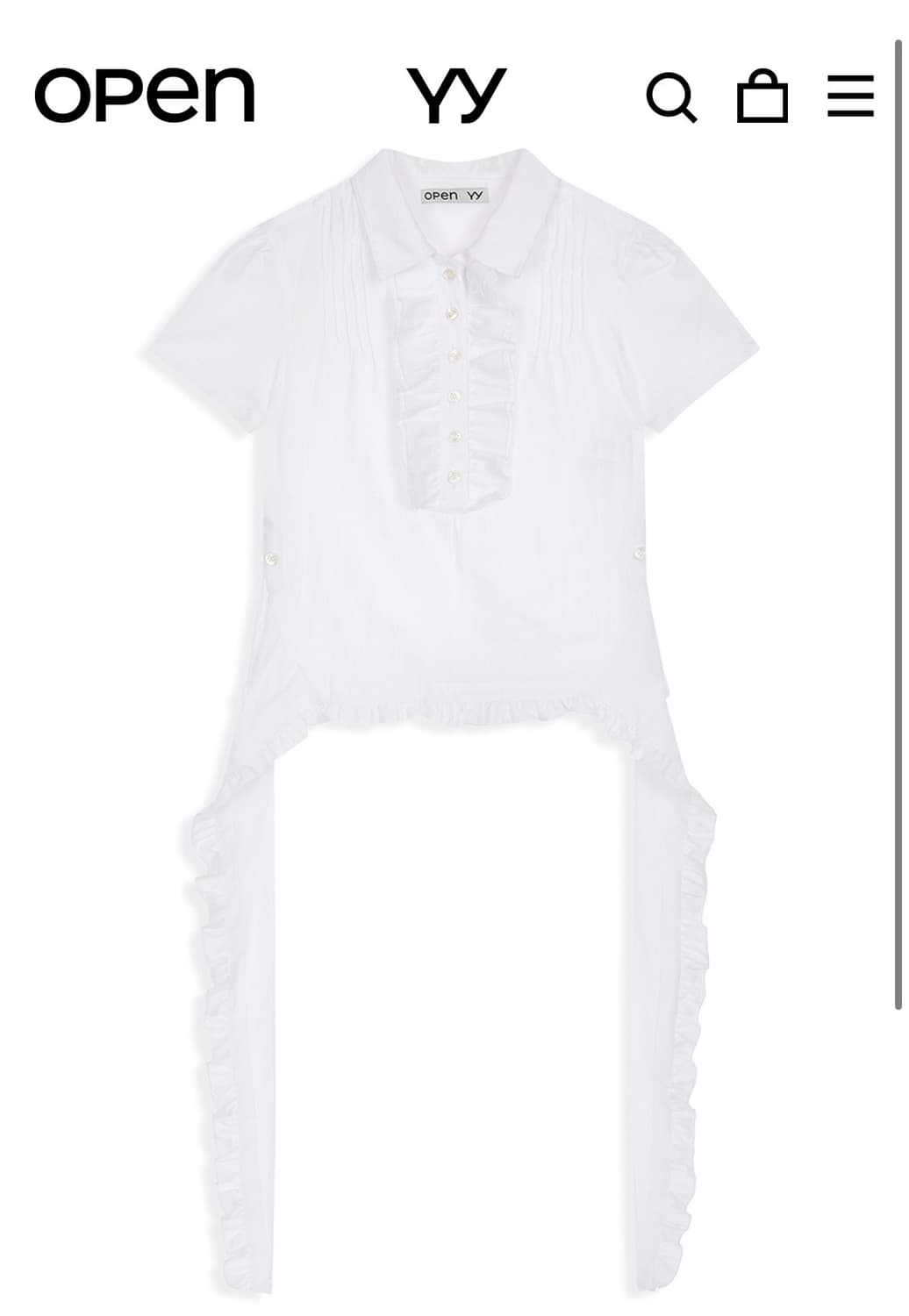 Openyy RUFFLE POLO SHIRT / 블라우스 셔츠 상품이미지1