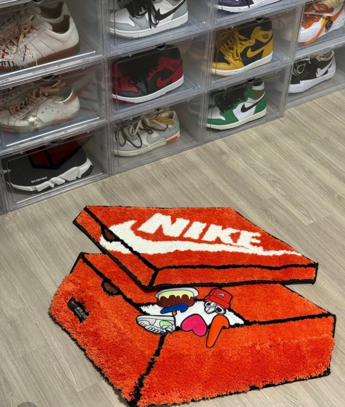 일본 새제품 나이키 한정판 에디션박스러그 매트 인테리어 룸일본과 한 의자 상품이미지3