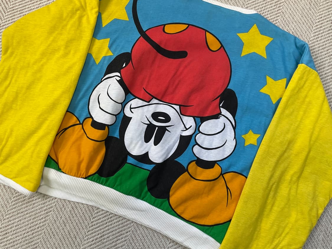 80s 레어 월트디즈니 공식 미키마우스 리버시블 스웻 J03609 상품이미지5