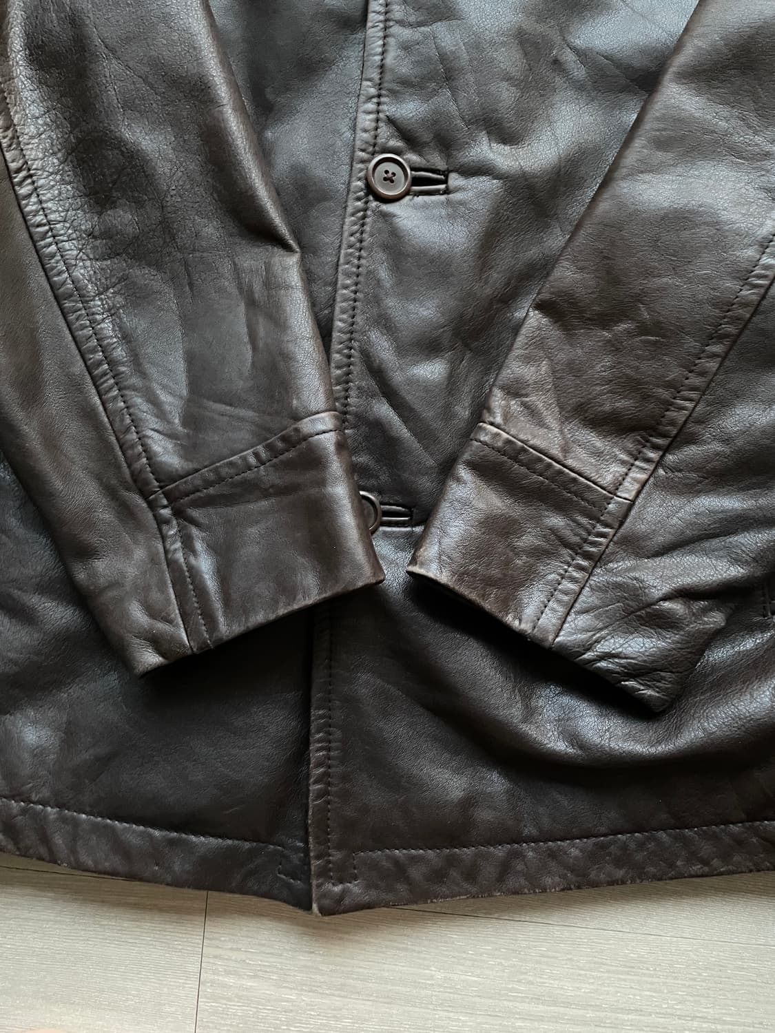 90s 올드갭 레더 카코트 브라운 gap carcoat 상품이미지6