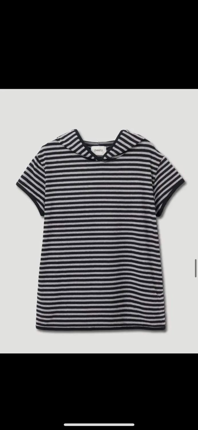 페스토 스트라이프 후드 반팔 상품이미지1