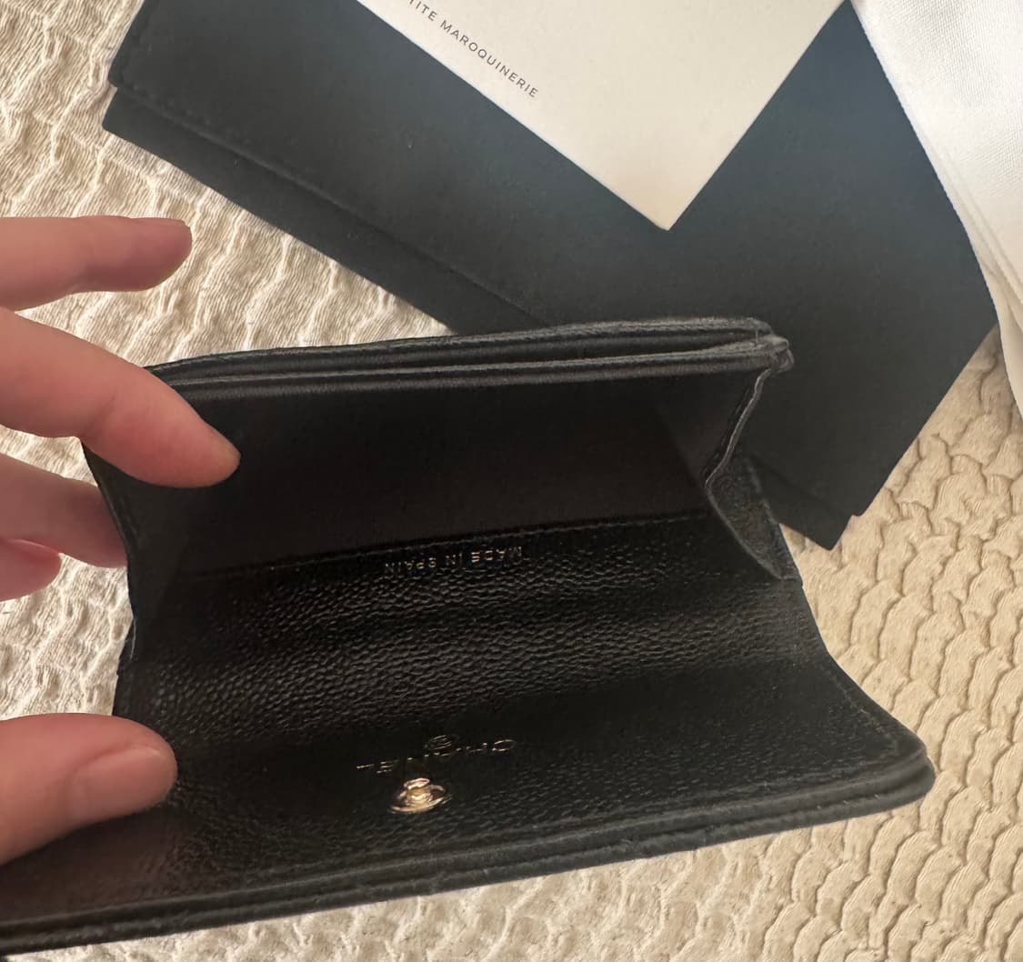 샤넬 블랙 CC로고 똑딱이 카드지갑 플랩지갑 상품이미지9