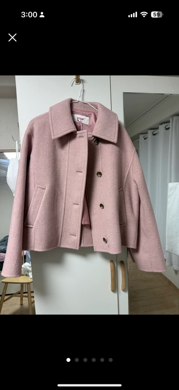 Soup 숏 코트 핑크 ( 새상품) 상품이미지1