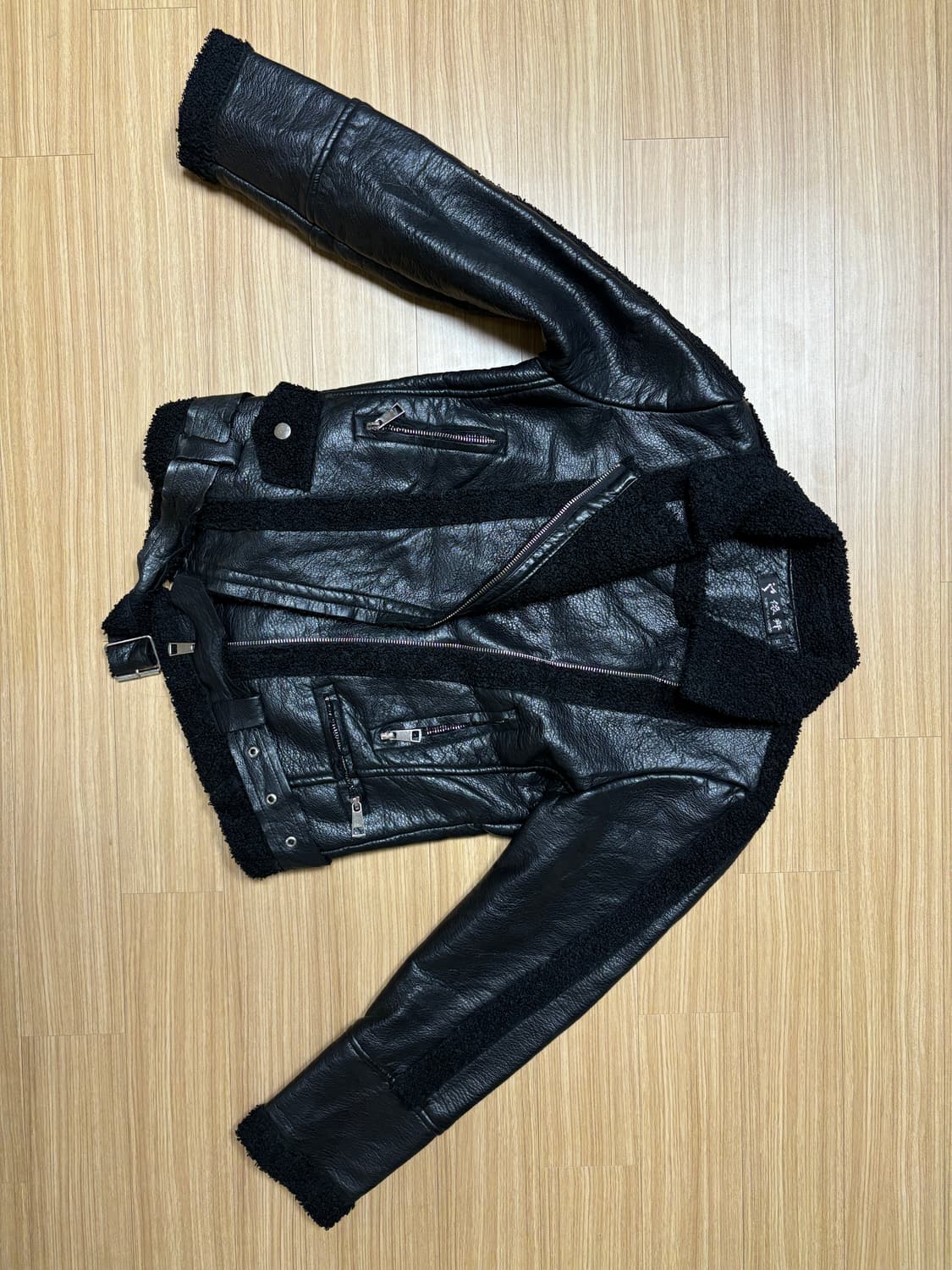 무스탕 라이더 레더자켓 상품이미지3