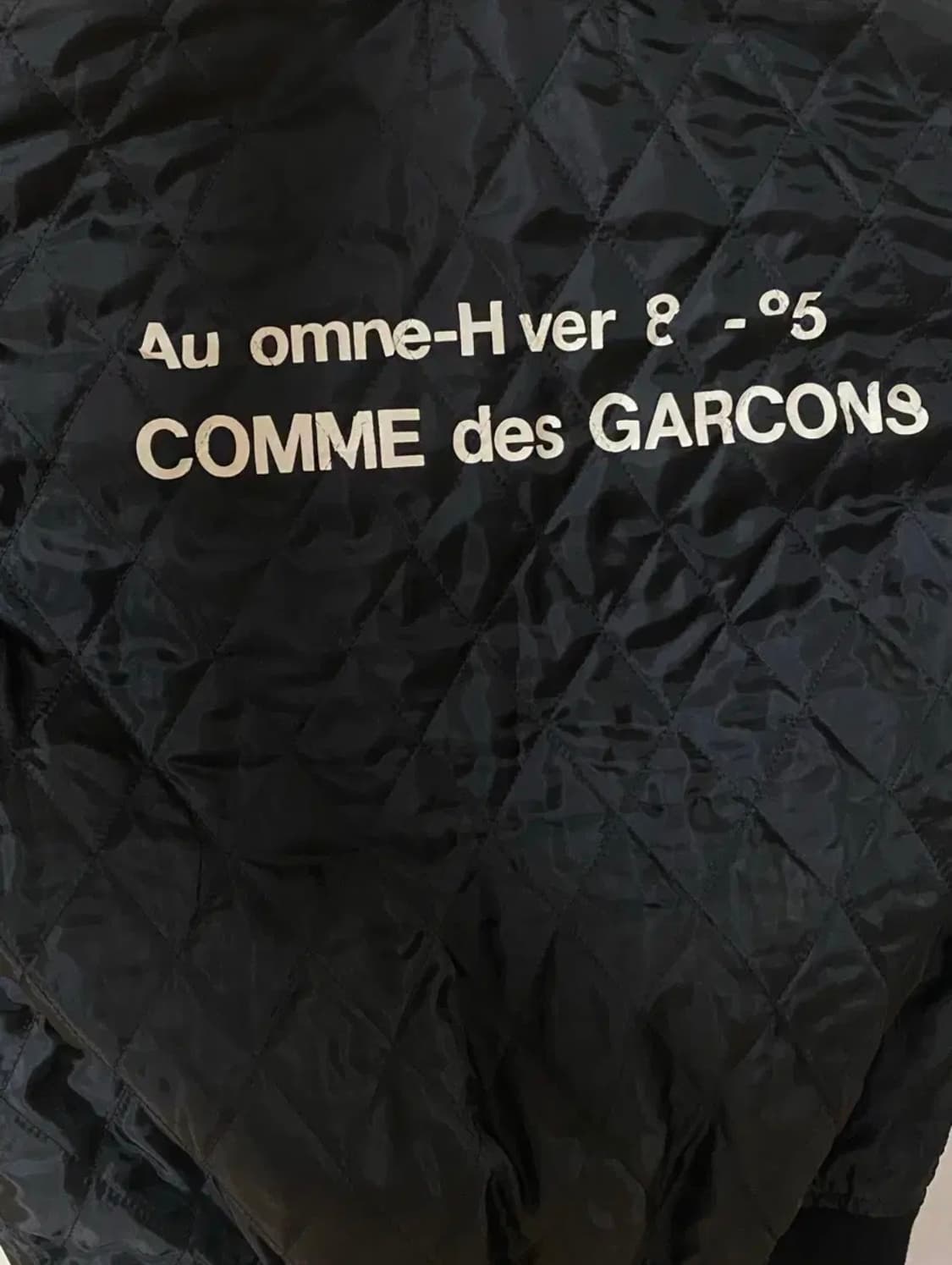 [S] 꼼데가르송 퀄팅 봄버 검정 상품이미지5