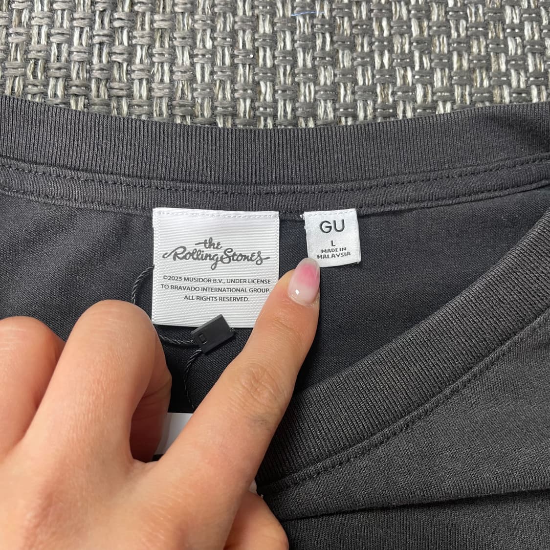 GU 지유x롤링스톤 롤업 티셔츠 L 상품이미지3